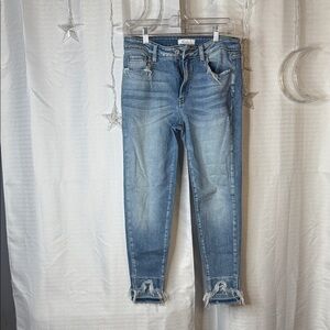 KanCan Distressed Light Blue Ankle Jeans